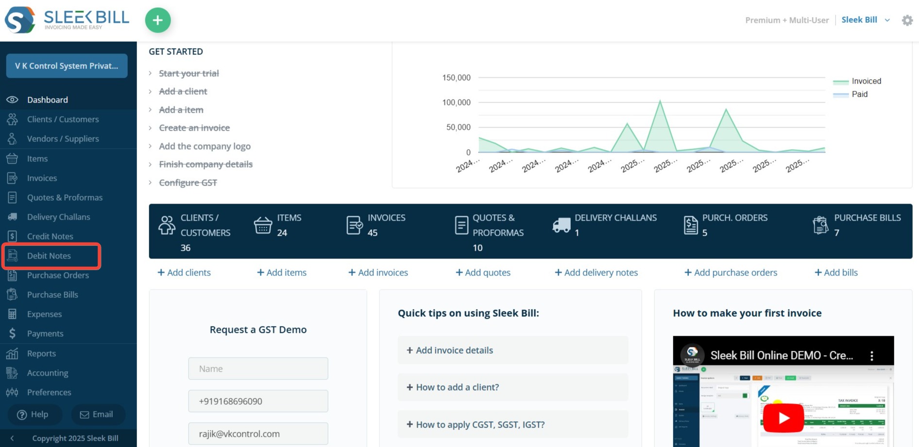 Sleek Bill Billing Software