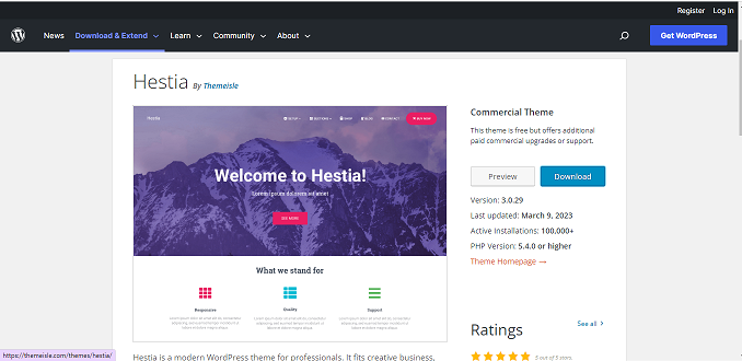 Hestia Theme
