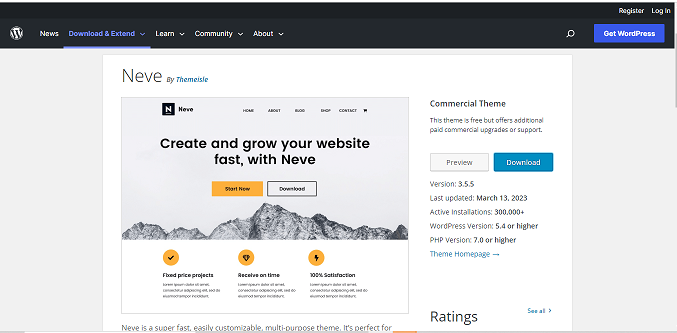 Neve Theme
