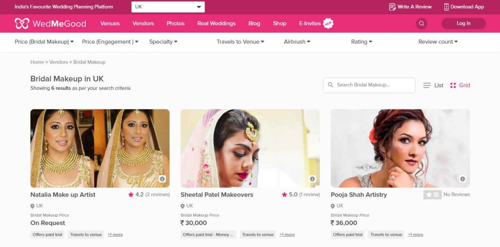 Best 40 Bridal Makeup Artists in Uk - Prices & Reviews_11zon