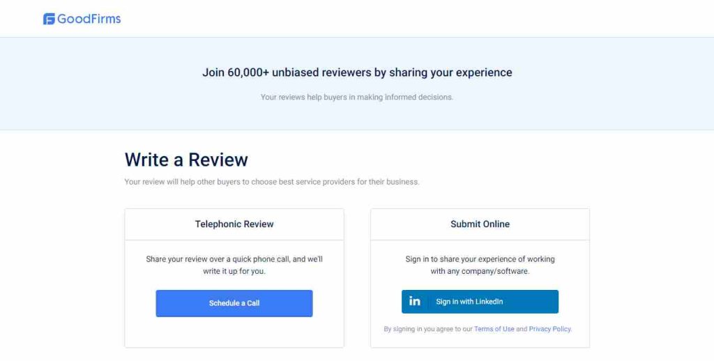 Write a Review of the Company for Services - GoodFirms_11zon